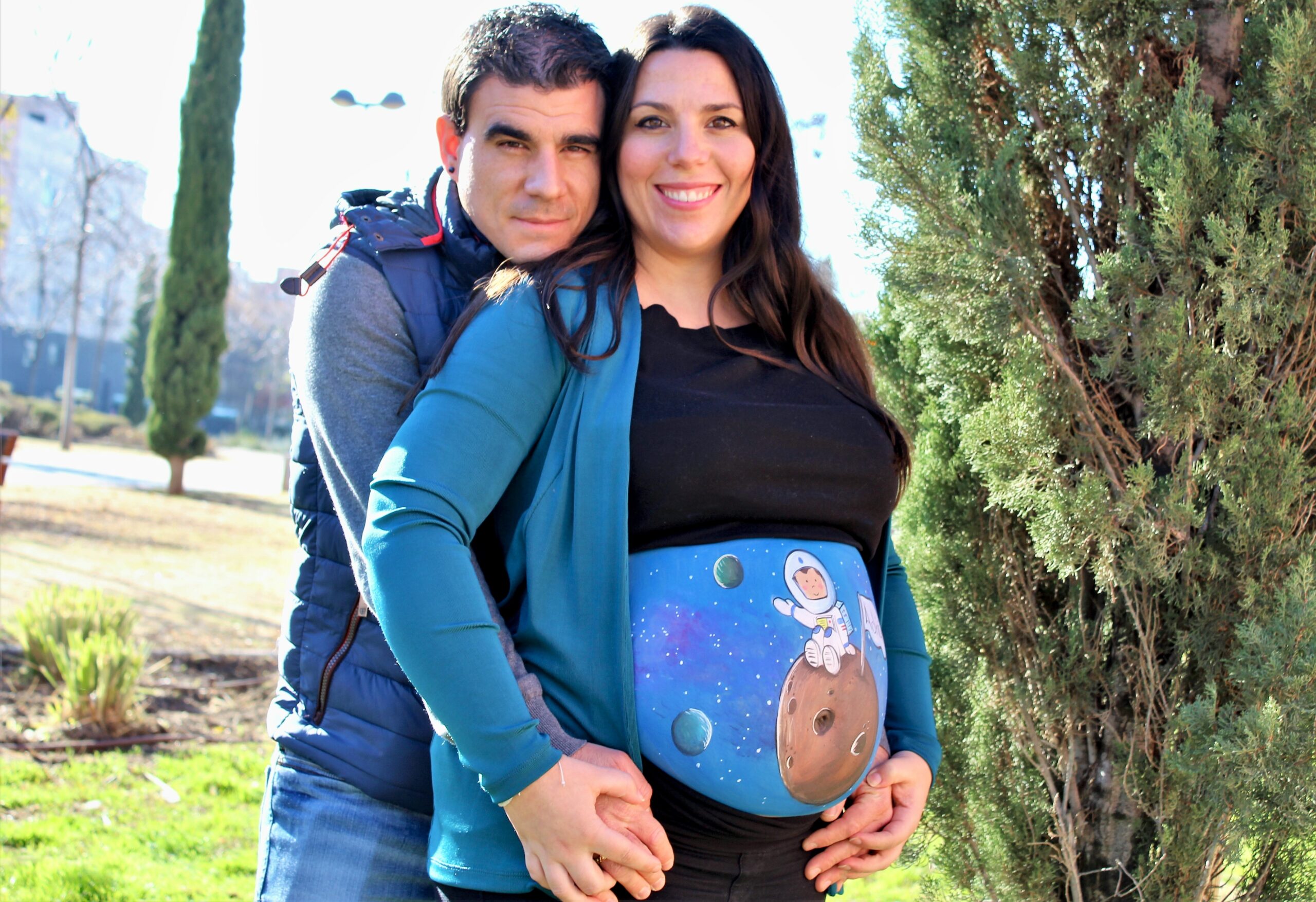 Diseño belly painting embarazo